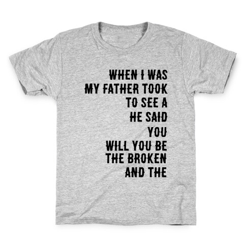 When I Was a Young Boy (1 of 2 pair) Kids T-Shirt