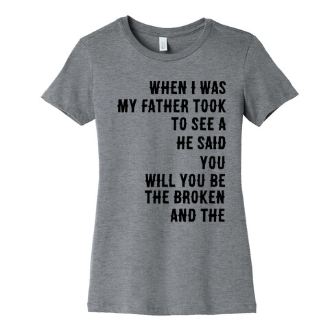 When I Was a Young Boy (1 of 2 pair) Womens T-Shirt