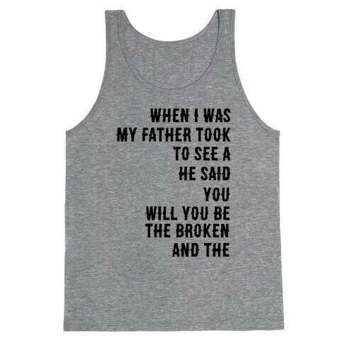 When I Was a Young Boy (1 of 2 pair) Tank Top