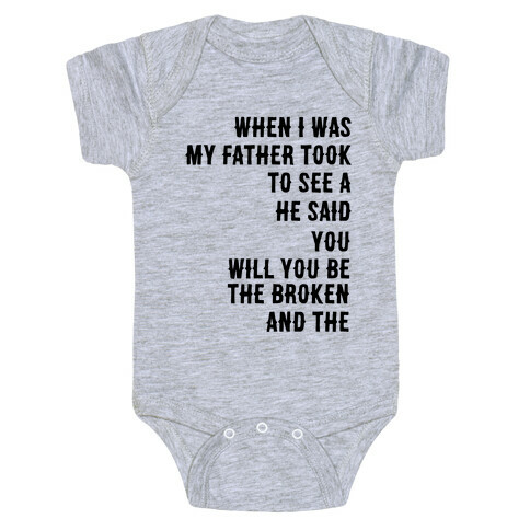 When I Was a Young Boy (1 of 2 pair) Baby One-Piece