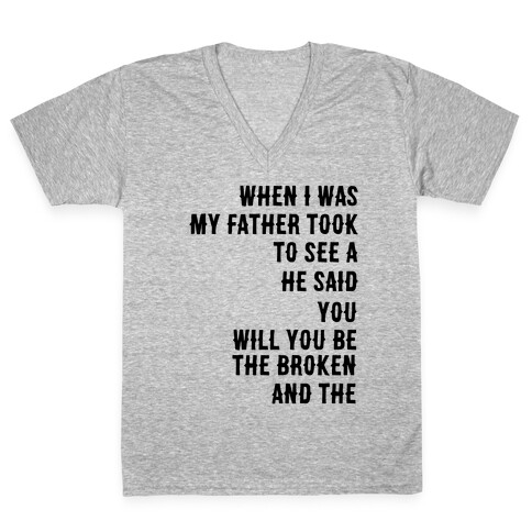 When I Was a Young Boy (1 of 2 pair) V-Neck Tee Shirt