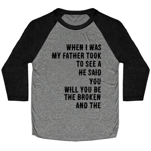 When I Was a Young Boy (1 of 2 pair) Baseball Tee
