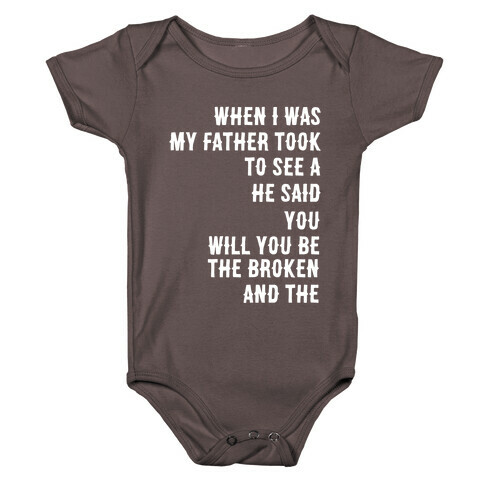 When I Was a Young Boy (1 of 2 pair) Baby One-Piece