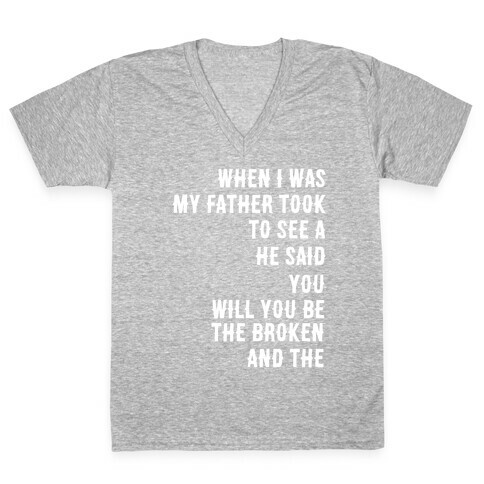 When I Was a Young Boy (1 of 2 pair) V-Neck Tee Shirt