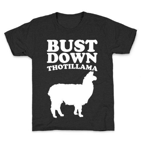 Bust Down Thotillama Parody White Print Kids T-Shirt