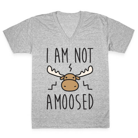 I Am Not Amoosed V-Neck Tee Shirt