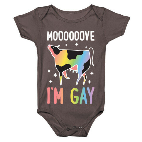 Move I'm Gay Cow Baby One-Piece