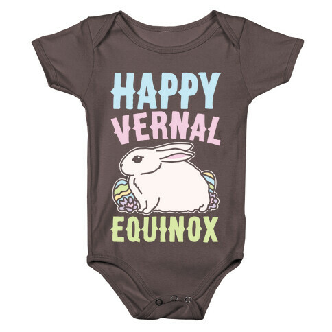 Happy Vernal Spring Equinox Easter Parody White Print Baby One-Piece