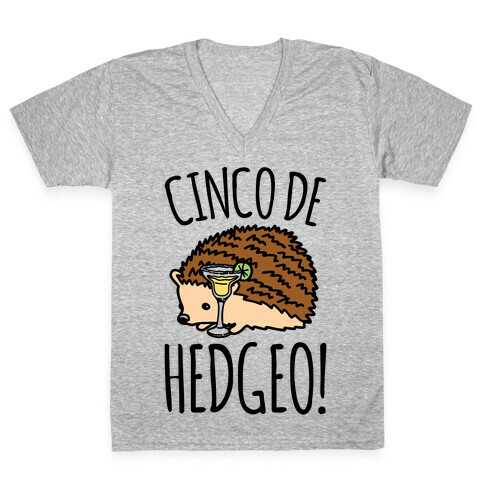 Cinco De Hedgeo Cinco De Mayo Hedgehog Parody V-Neck Tee Shirt