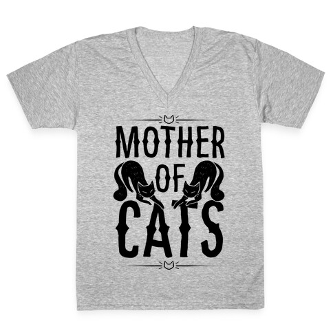 Mother Of Cats V-Neck Tee Shirt