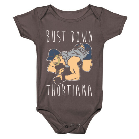 Bust Down Thortiana Parody White Print Baby One-Piece