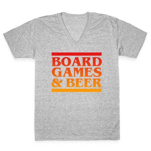 Board Games & Beer V-Neck Tee Shirt