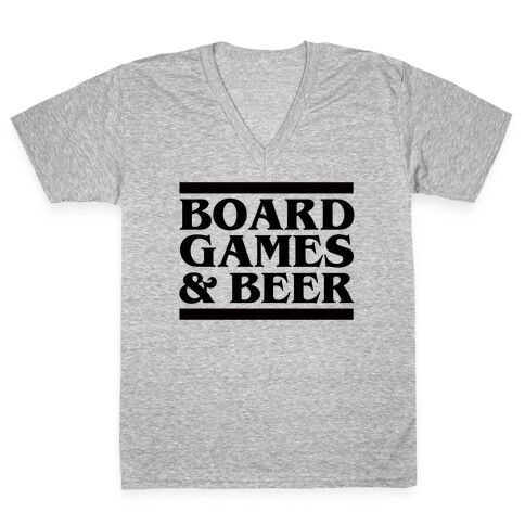 Board Games & Beer V-Neck Tee Shirt