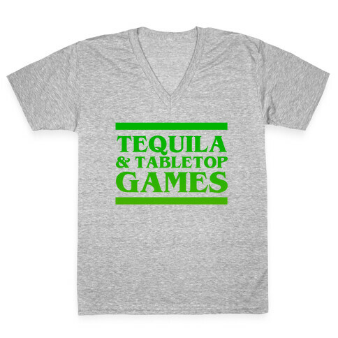 Tequila & Tabletop Games V-Neck Tee Shirt