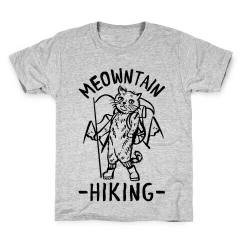 Meowntain Hiking Cat Kids T-Shirt