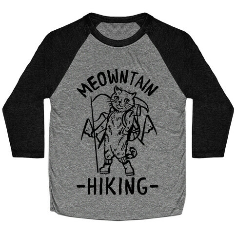 Meowntain Hiking Cat Baseball Tee