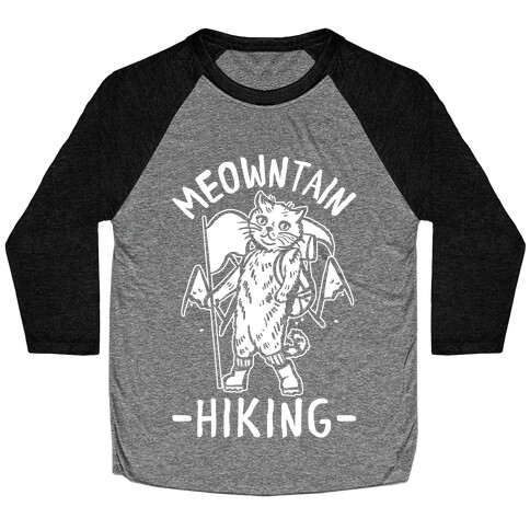 Meowntain Hiking Cat Baseball Tee