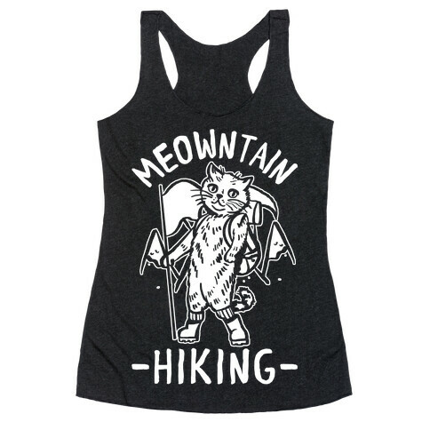 Meowntain Hiking Cat Racerback Tank Top