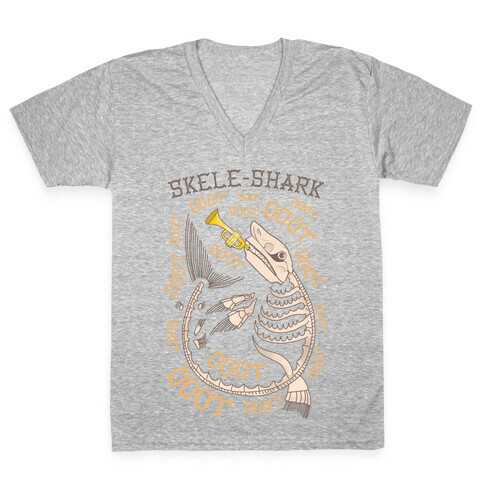 Skele-Shark V-Neck Tee Shirt