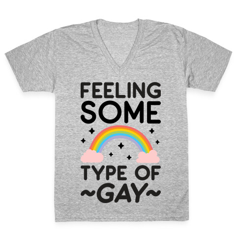 Feeling Some Type of Gay V-Neck Tee Shirt