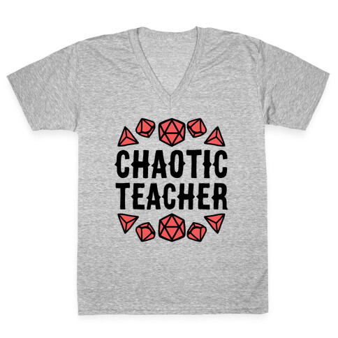 Chaotic Teacher V-Neck Tee Shirt