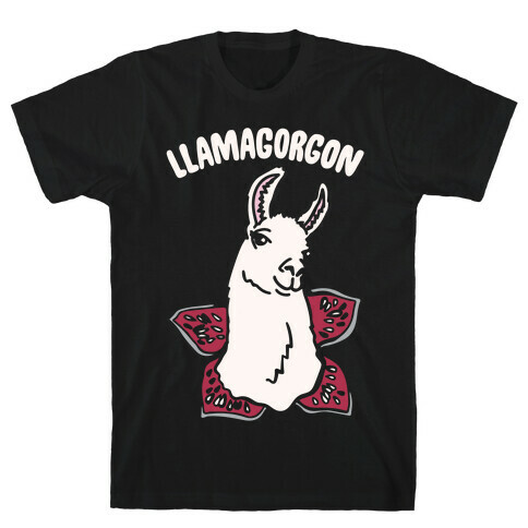 llamagorgon Parody White Print T-Shirt