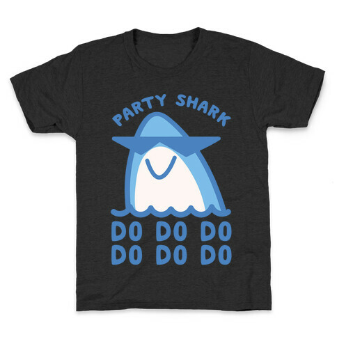 Party Shark Parody White Print Kids T-Shirt