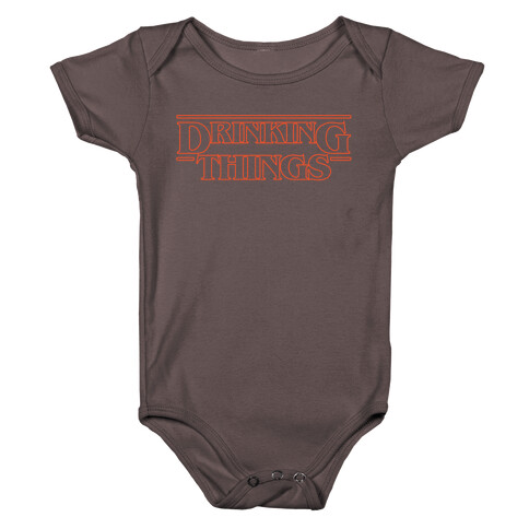 Drinking Things Parody White Print Baby One-Piece