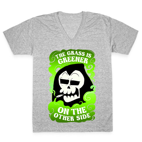 The Grass Is Greener On The Other Side V-Neck Tee Shirt