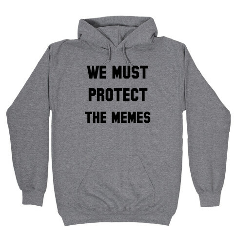We Must Protect the Memes Hooded Sweatshirt