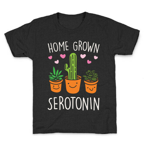Home Grown Serotonin White Print Kids T-Shirt