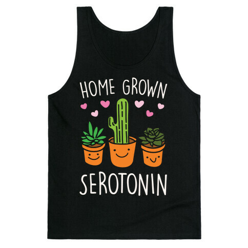Home Grown Serotonin White Print Tank Top