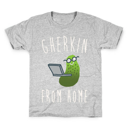 Gherkin From Pickle Parody Home White Print Kids T-Shirt
