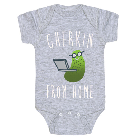 Gherkin From Pickle Parody Home White Print Baby One-Piece