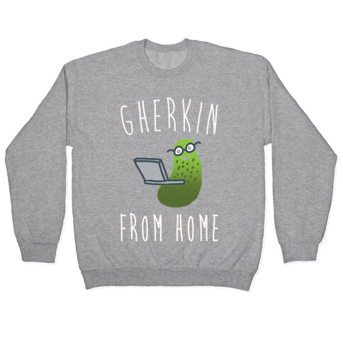 Gherkin From Pickle Parody Home White Print Pullover