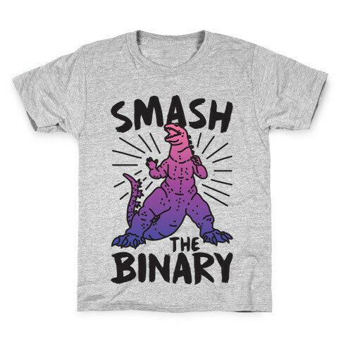 Smash The Binary Genderfluid Kaiju Kids T-Shirt