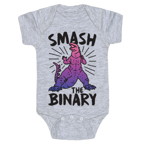Smash The Binary Genderfluid Kaiju Baby One-Piece