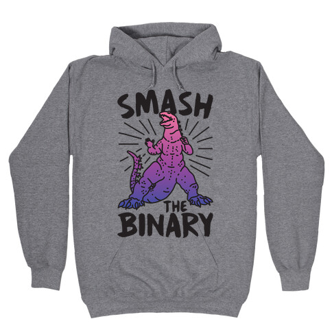 Smash The Binary Genderfluid Kaiju Hooded Sweatshirt