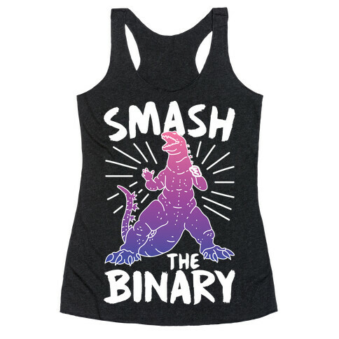 Smash The Binary Genderfluid Kaiju Racerback Tank Top