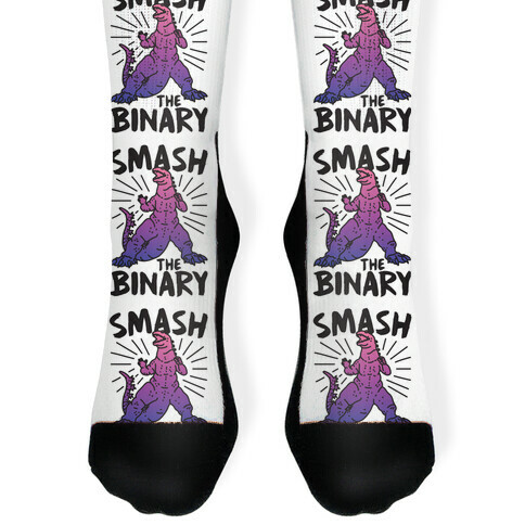 Smash The Binary Genderfluid Kaiju Sock