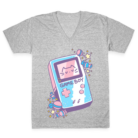 Game Boy - Trans Pride V-Neck Tee Shirt