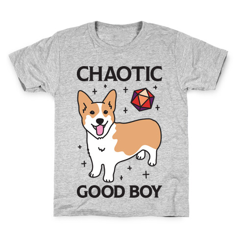 Chaotic Good Boy Corgi Kids T-Shirt