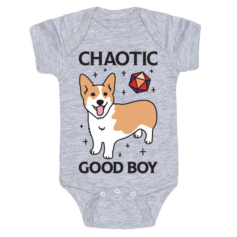 Chaotic Good Boy Corgi Baby One-Piece