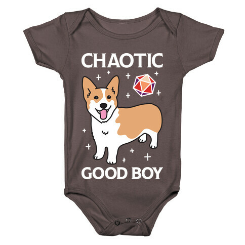 Chaotic Good Boy Corgi Baby One-Piece