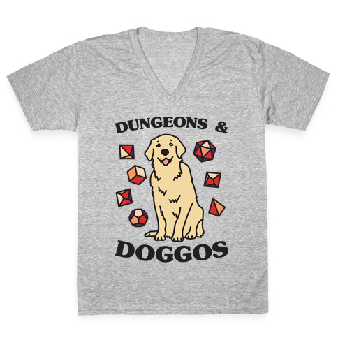 Dungeons & Doggos V-Neck Tee Shirt
