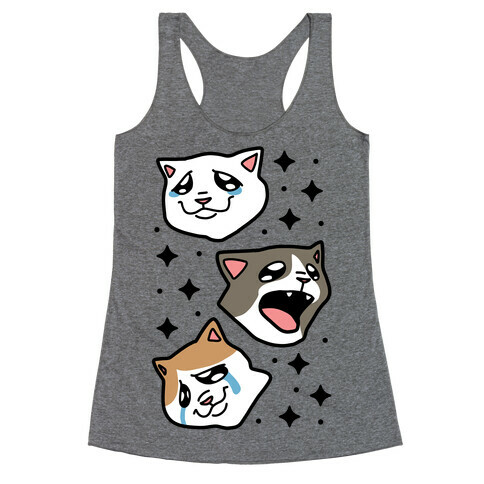 Crying Cats  Racerback Tank Top