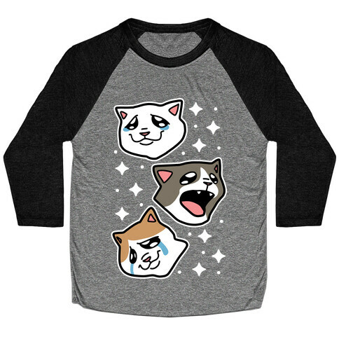 Crying Cats  Baseball Tee