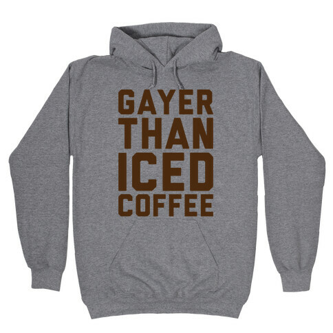 Gayer Than Iced Coffee  Hooded Sweatshirt