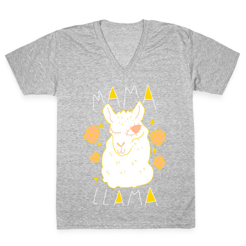 Mama Llama V-Neck Tee Shirt