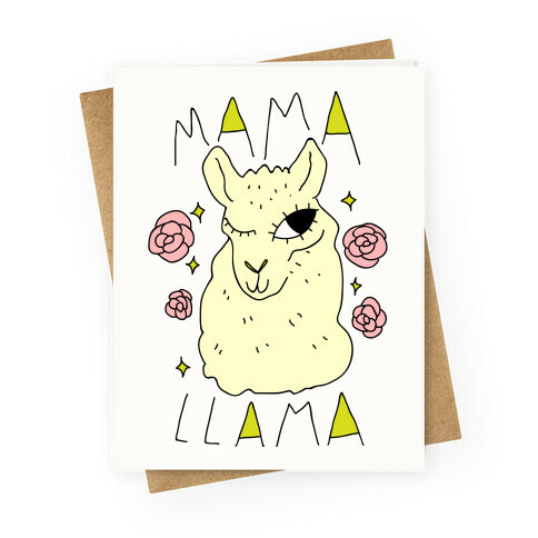 Mama Llama Greeting Card